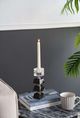 A & B Home Black/Clear Three Tiered Square Candle Holder-3