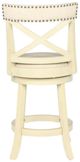 New Classic® Home Furnishings York White Swivel Counter Stool-3