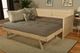 Kodiak Furniture Marisa Linen Stone/Weathered White Twin Daybed with Mattress and Pop Up -4