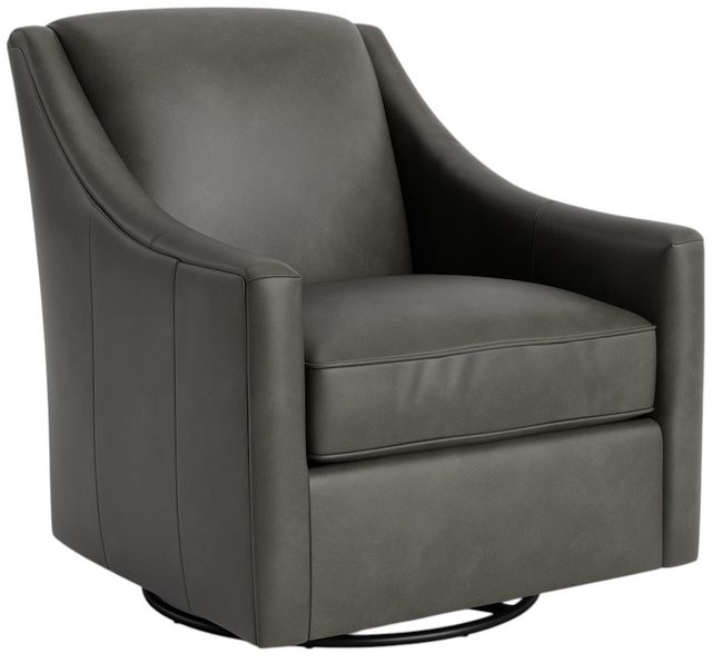 Bassett® Furniture Customizable Corinna Leather Swivel Chair-0
