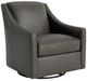 Bassett® Furniture Customizable Corinna Leather Swivel Chair-0