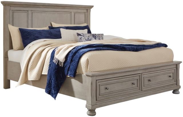 Signature Design by Ashley® Lettner Light Gray King Storage Panel Bed-0