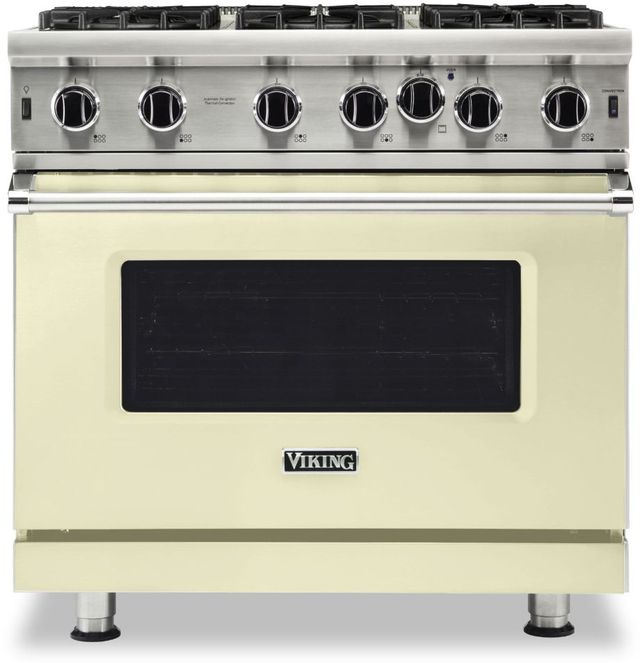 Viking® 5 Series 36" Vanilla Cream Pro Style Liquid Propane Range-0