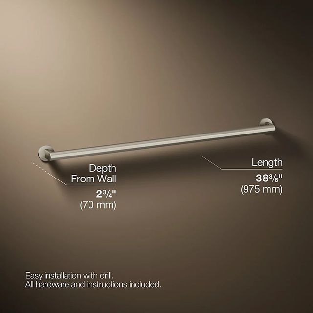 KOHLER® Components™ Vibrant Brushed Nickel 36" Grab Bar-2