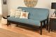 Kodiak Furniture Monterey Linen Aqua/Espresso Full Futon with Mattress-1