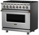 Viking® 5 Series 36'' Nantucket Pro Style Dual Fuel Range with Griddle-1