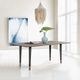 Armen Living Turin Brown Dining Table with Black Base-1