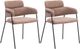 Zuo® Modern Marcel 2-Piece Black/Brown Dining Arm Chair Set-0