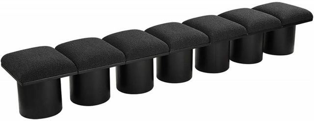 Meridian Furniture Pavilion 7-Piece Black 126" Modular Bench Set-0
