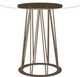 Amisco Customizable Calypso 42" Round Pub Counter Height Table with 0.5" Clear Glass/Walnut Veneer Top-0