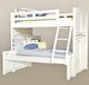 American Woodcrafters 6510 Cottage Traditions Clean White Cottage Twin/Ful Bunkbed-1