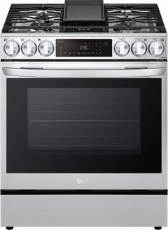 LG 30" PrintProof™ Stainless Steel Slide In Dual Fuel Range