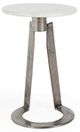 Classic Home Leyton White Accent Table with Silver Base-0