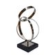 A & B Home Black/Silver 9" Twinings Ring Statuary-0