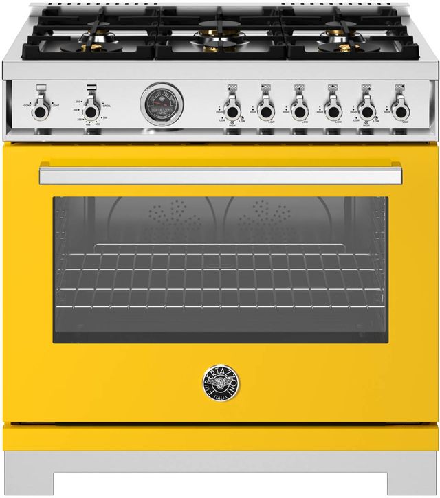 Bertazzoni Professional Series 36" Giallo Pro Style Gas Range-0