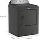 Sécheuse au gaz Maytag® Pet Pro de 7.0 pi³ - Noir volcanique-1