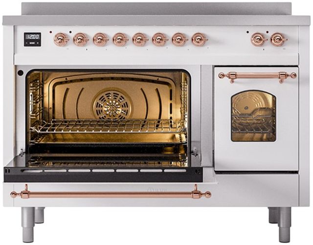 Ilve® Nostalgie II Series 48" White Pro Style Induction Range-2