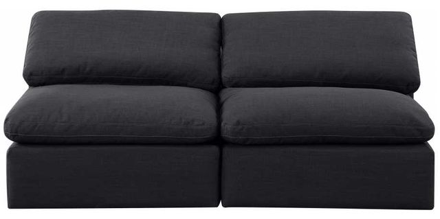 Meridian Furniture Indulge 2-Piece Black Armless Sofa-1