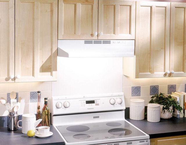 Broan® 41000 Series 24" White Ductless Under Cabinet Range Hood-3