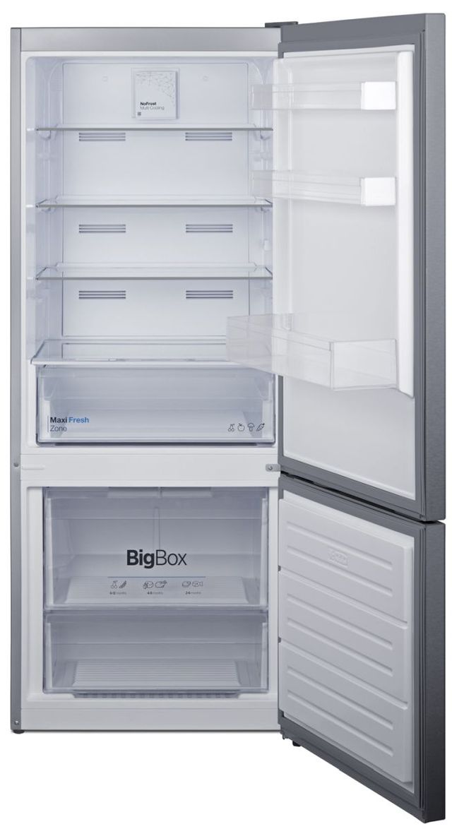 Summit® 28 in. 15.1 Cu. Ft. Stainless Steel Counter Depth Bottom Freezer Refrigerator-2