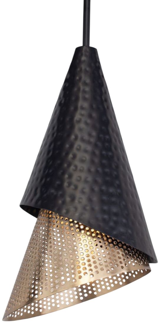 Uttermost® Apollo Matte Black/Matte Gold Pendant-3