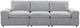 Primo International™ Momento Light Gray 3-Piece Modular Sofa-2
