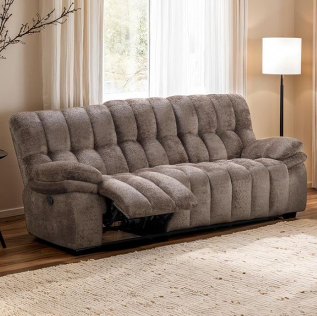 Furniture of America® Hieronymus Dark Brown Manual Sofa-1