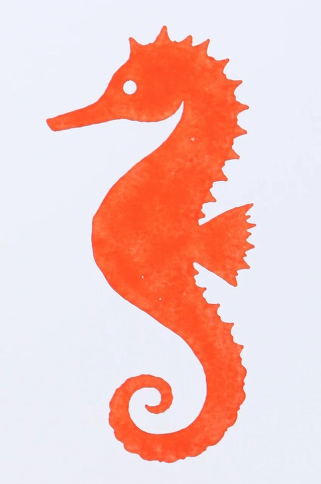 Stylecraft Red Seahorse Wall Art-1