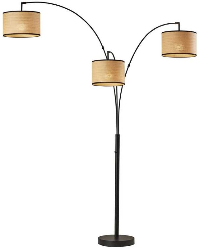 Adesso® Bowey Black 3-Arm Arc Floor Lamp-0