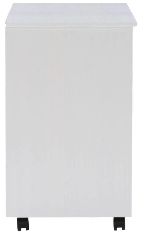 Linon Rudy White Wide Rolling Storage Cart-4