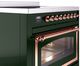 Ilve® Nostalgie II Noblesse 36'' Emerald Green Pro Style Induction Range with Copper Trim-4