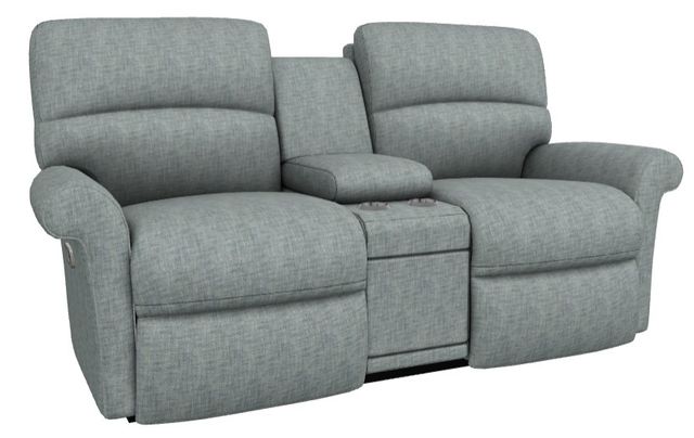 La-Z-Boy® Robin Indigo Power Reclining Loveseat with Console, Headrest, and Lumbar-0