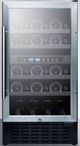 Summit® Black 18'' Dual-Zone Built-In Wine Cellar-2