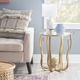 Powell® Octavia Glass Top Octopus Table with Antique Gold Base-1
