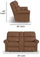 Flexsteel® Customizable Bernard Leather Power Reclining Loveseat with Console, Headrest and Lumbar-2