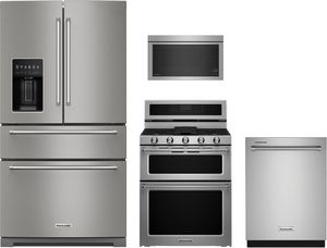 KitchenAid® 4 Piece Stainless Steel Kitchen Package
