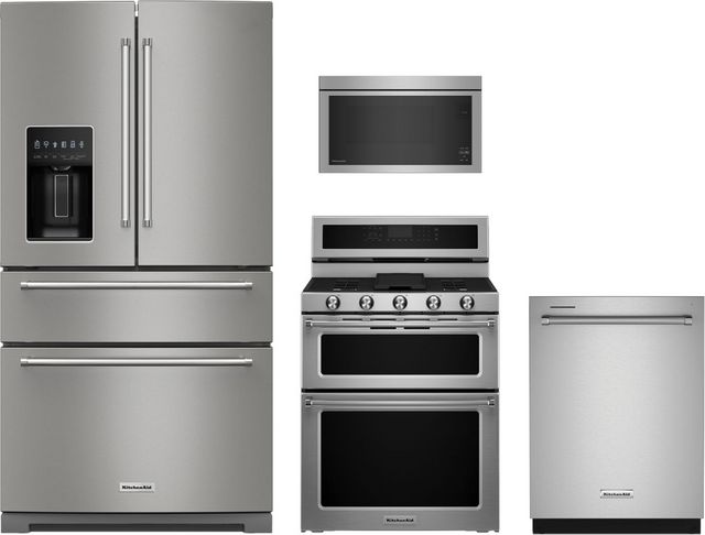 KitchenAid® 4 Piece Stainless Steel Kitchen Package