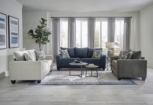 Albany Industries Clearview Ecru/Dali Ocean Queen Sleeper Sofa-1
