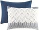 Olliix by INK+IVY Navy King/California King Mila Cotton Printed Duvet Cover Set-2