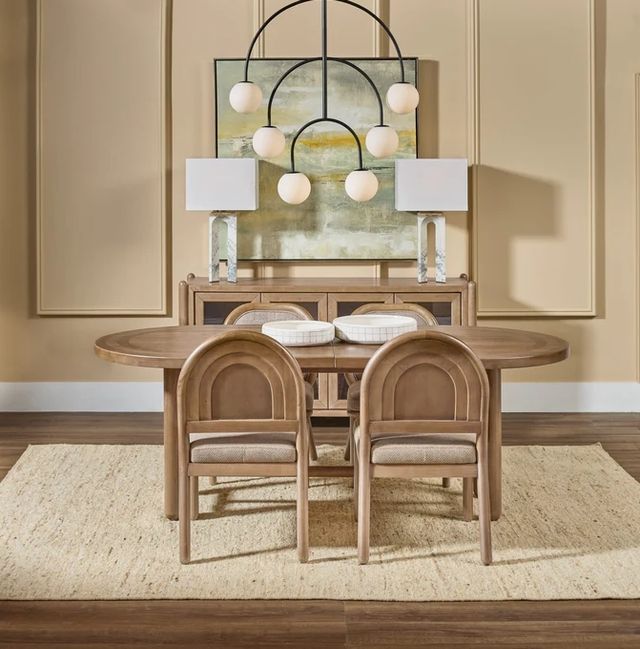 Modus Furniture Astor Claystone Arc Back Upholstered Dining Side Chair-1