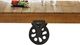 Mazin Furniture Factory Brown Cocktail Table with Black Metal Wheels -2