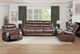 Homelegance® Putnam Brown Swivel Manual Glider Recliner-1
