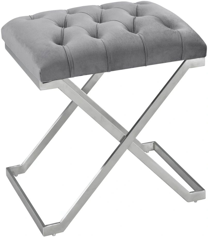 Brassex Inc. Grey Accent Bench