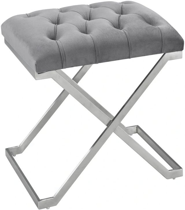 Brassex Inc. Grey Accent Bench-0