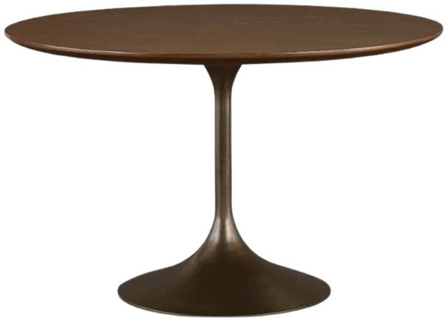 Bassett® Furniture Copenhagen Espresso Dining Table with Bronze Base-0