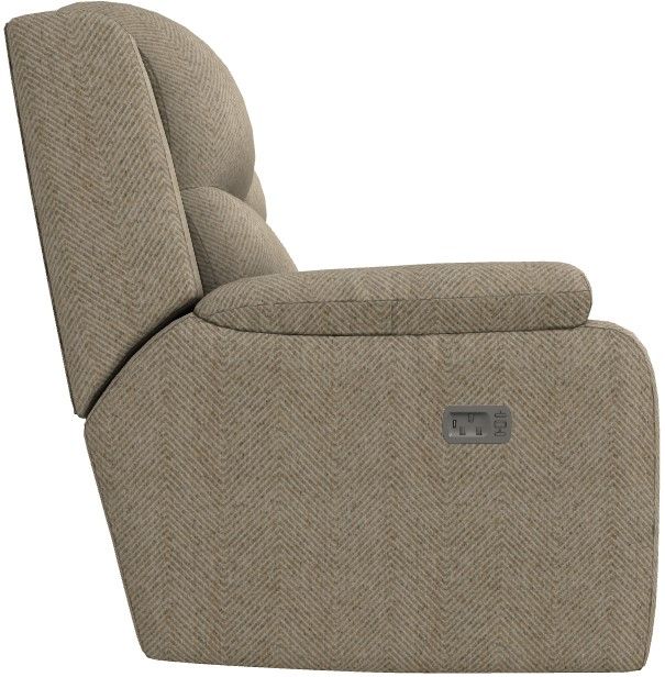 La-Z-Boy® Dorian Oatmeal Power Reclining Loveseat with Console and Headrest-3