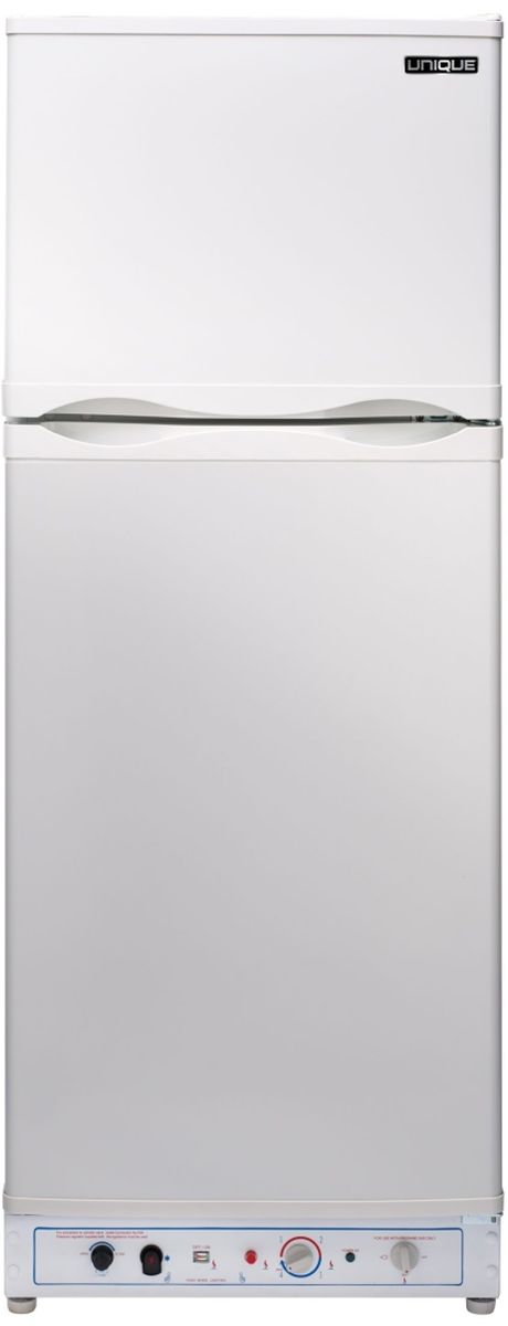 Unique® Appliances 8.0 Cu. Ft. White Counter Depth Freestanding Liquid Propane Top Freezer Refrigerator-0