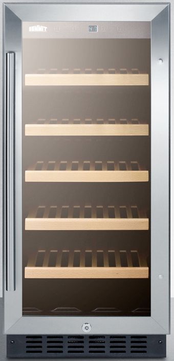 Summit® 2.2 Cu. Ft. Stainless Steel Wine Cooler-0