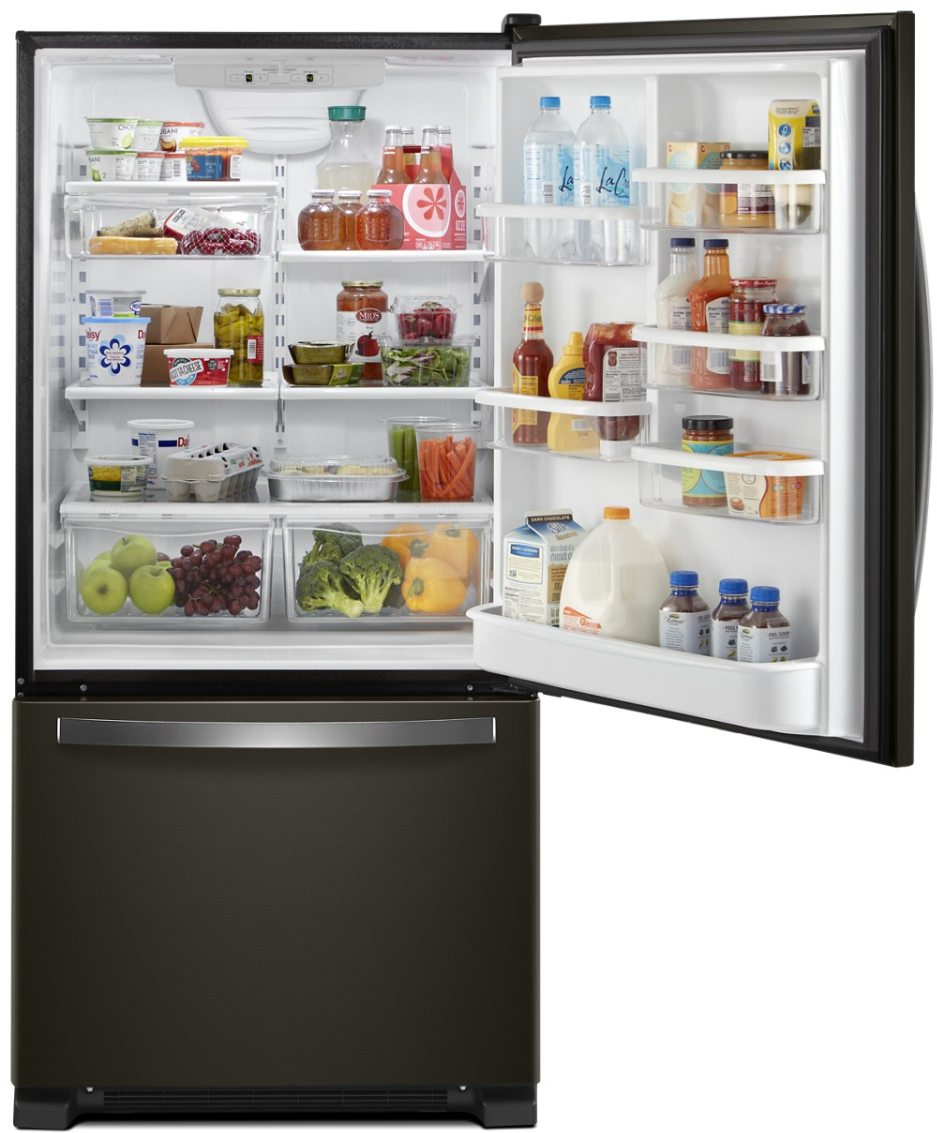 Whirlpool Gold 33 in. 22.1 Cu. Ft. Stainless Steel Bottom Freezer Refrigerator - Thumbnail 3