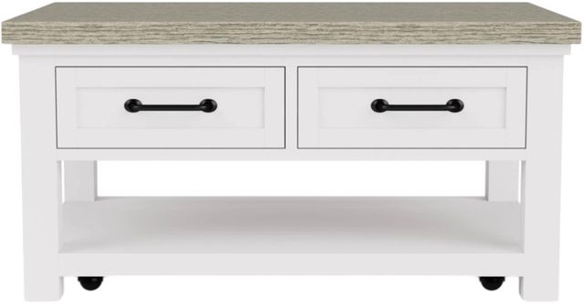 Riverside Furniture Cora Fog Small Cocktail Table with Cloud Base-2